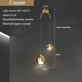 Modern black & gold decorbites crystal round chandelier bedroom light