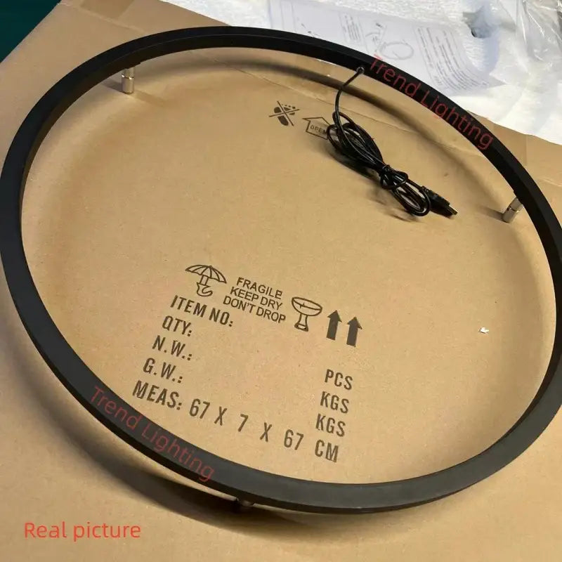 Modern black & gold dimmable ring wall lamp for living room led lighting