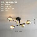 Modern black & gold glass ball led chandelier for living room