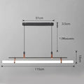 Modern black gold leather tube led pendant light – dining room