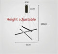 Modern black & gold led black ceiling chandelier dining room light