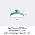 Modern black & gold led ceiling lamp living room circular light
