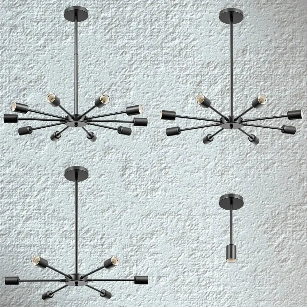 Modern black & gold led ceiling light for bedroom