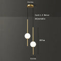 Modern black & gold pendant light with glass shade for living room