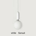 Modern black gold & white glass ball led chandelier living room