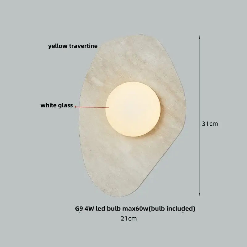 Modern black & green marble wall sconce bedroom light