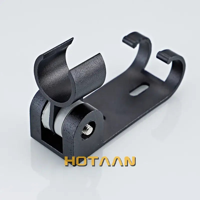 Modern black hand shower holder with hooks bathroom organizer
