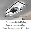 Modern black intersecting led ceiling light living room dimmable