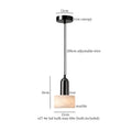 Modern black iron and white marble led pendant light kitchen hanging lamp