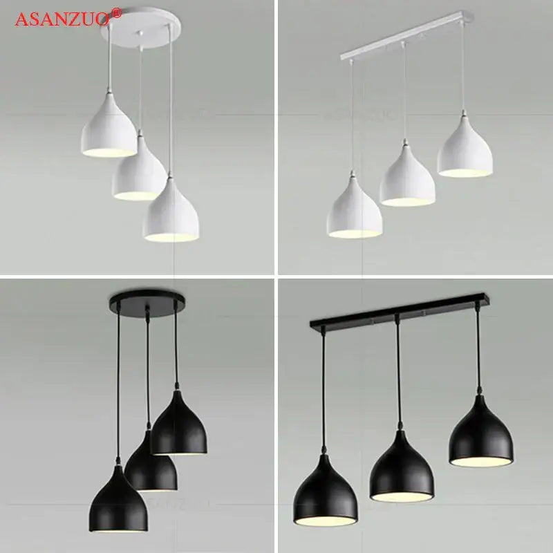 Modern black iron chassis ceiling panel dining room light