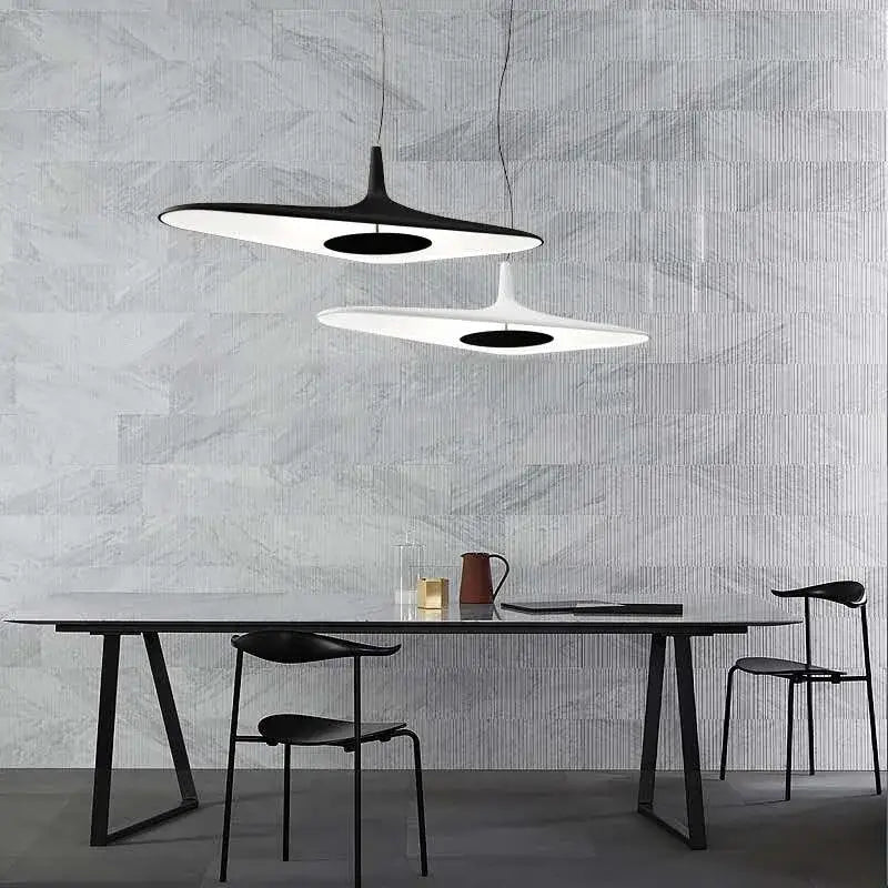 Modern black irregular art pendant lamp for living room