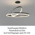 Modern black irregular ceiling chandelier living room led light