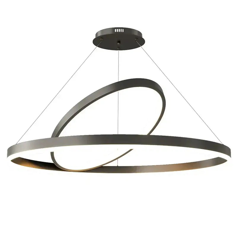 Modern black irregular ceiling chandelier living room led light