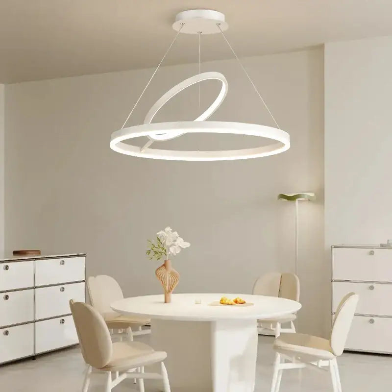 Modern black irregular ceiling chandelier living room led light