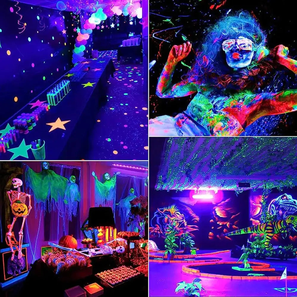Modern black led black light bar – halloween party decor