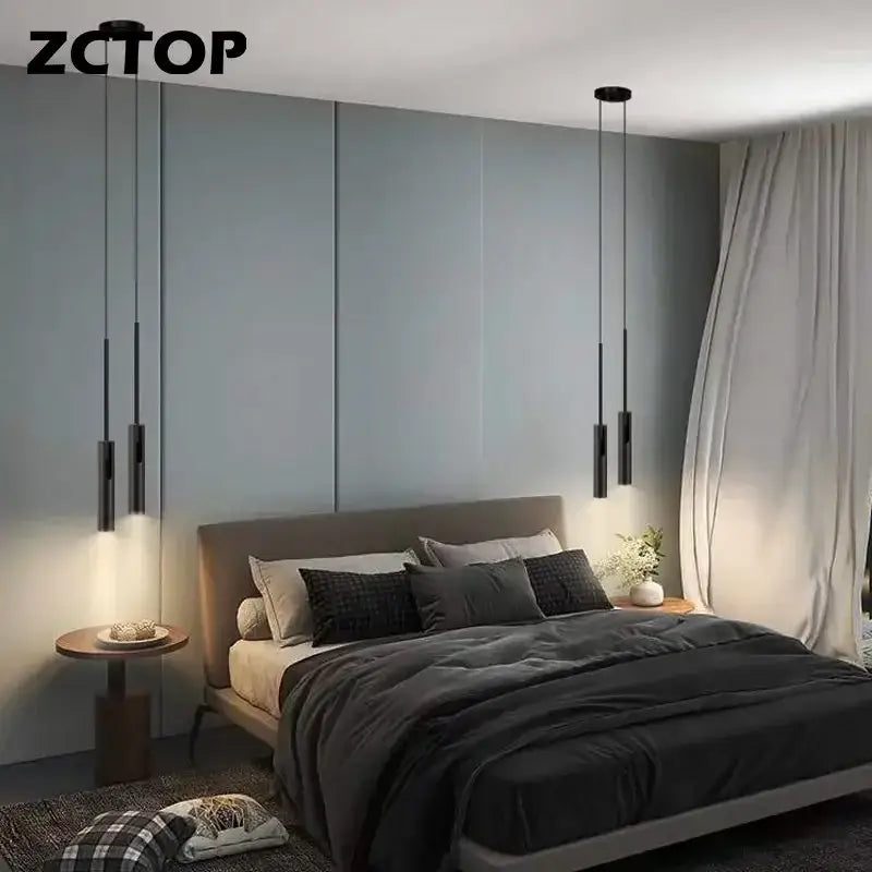 Modern black led spotlight chandelier – living room pendant light