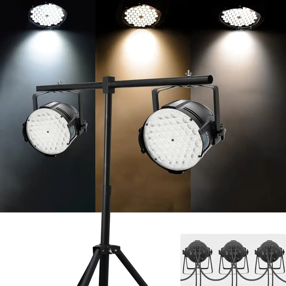 Modern black led stage light set of 4 – living room party lighting