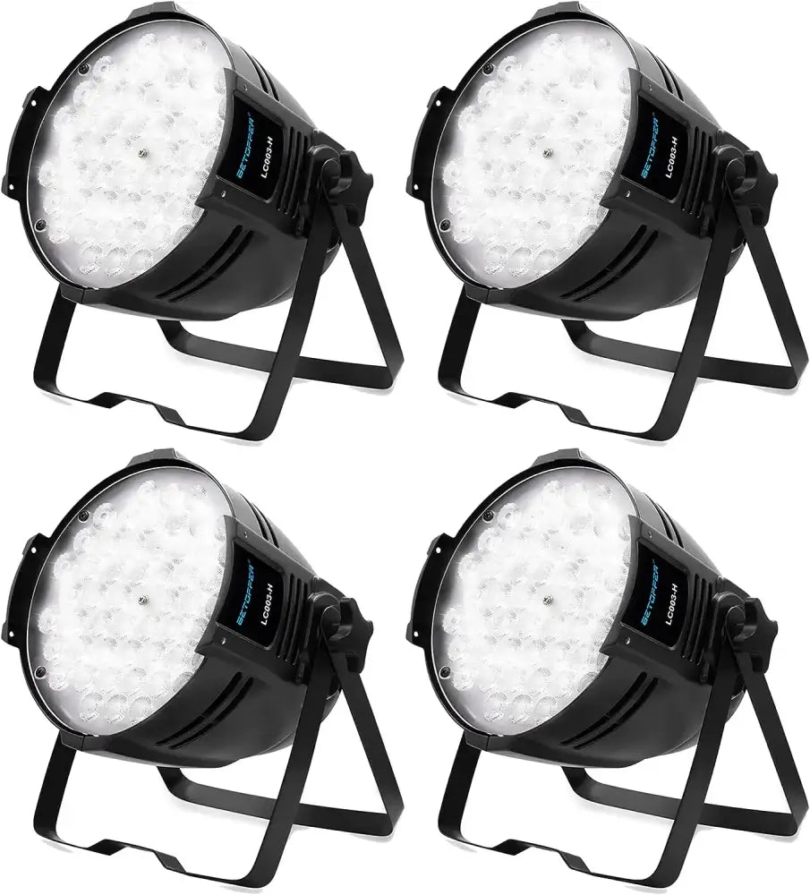 Modern black led stage light set of 4 – living room party lighting
