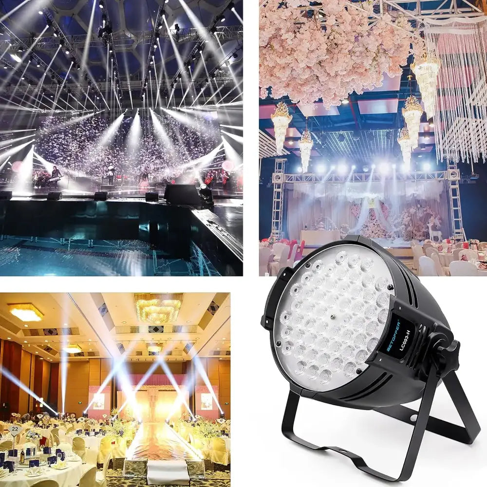 Modern black led stage light set of 4 – living room party lighting