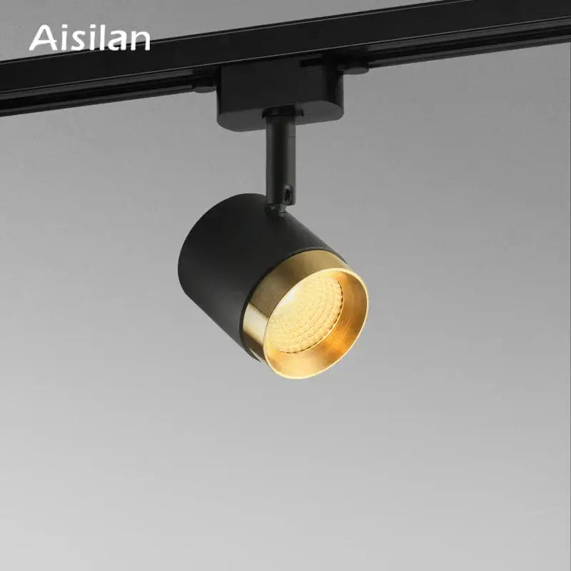 Modern black led track spotlight 3 light kitchen rail ceiling lamp