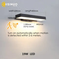 Modern black led wall light dusk dawn motion sensor outdoor sconce