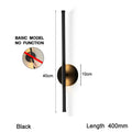 Modern black led wall sconce with dimmable touch switch for bedroom