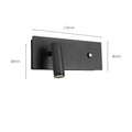 Modern black matte led wall sconce bedroom reading light