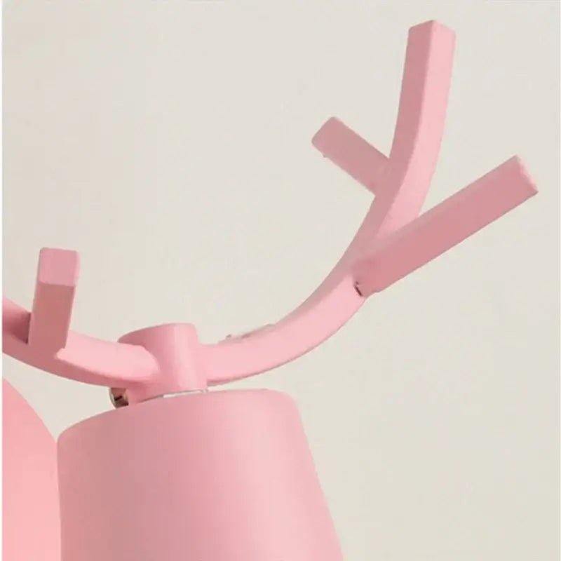 Modern black metal deer head led wall lamp bedroom sconce