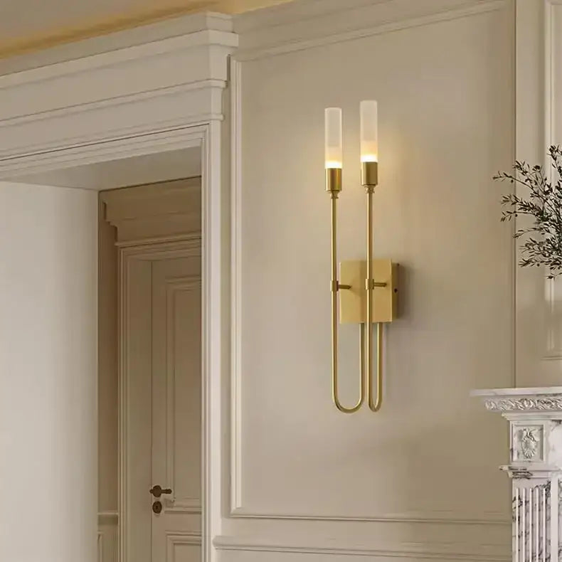 Modern black metal double headed led wall lamp bedroom sconce