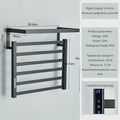 Modern black metal electric towel rack bathroom digital display