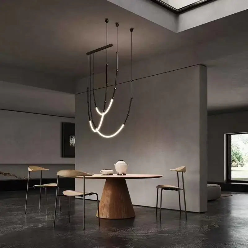 Modern black metal led pendant lights – living room chandelier