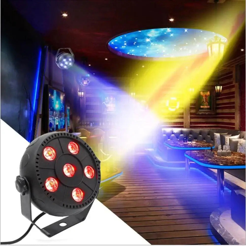 Modern black mini led flat par lights party room sound activated