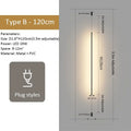 Modern black minimalist led floor lamp for living room