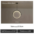 Modern black minimalist led pendant light for living room