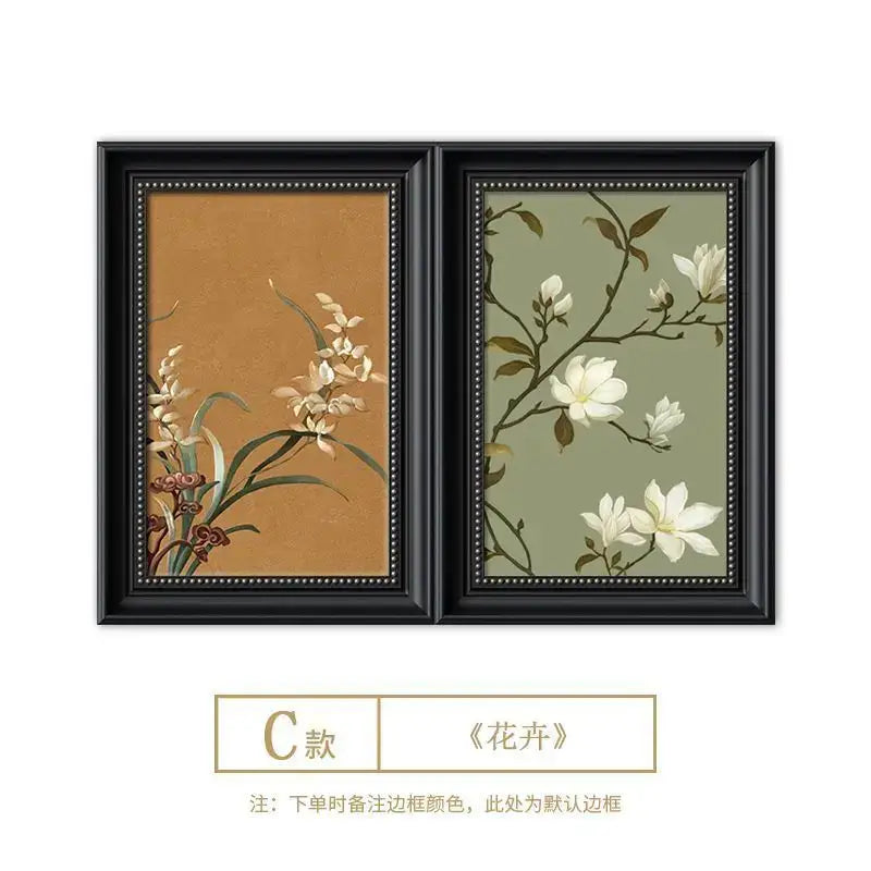 Modern black mirror electric meter box cover foyer decorative painting