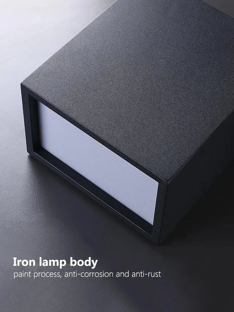 Modern black rectangular led ceiling lamp dining room cube lights