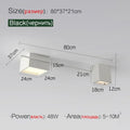 Modern black rectangular led ceiling lamp dining room cube lights