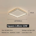 Modern black rectangular led ceiling lamp living room dimmable light