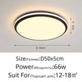 Modern black rectangular led ceiling lamps for living room