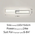 Modern black rectangular led ceiling light living room fixture