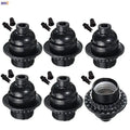 Modern black ribbed e27 socket bulb holder bedroom lamp base