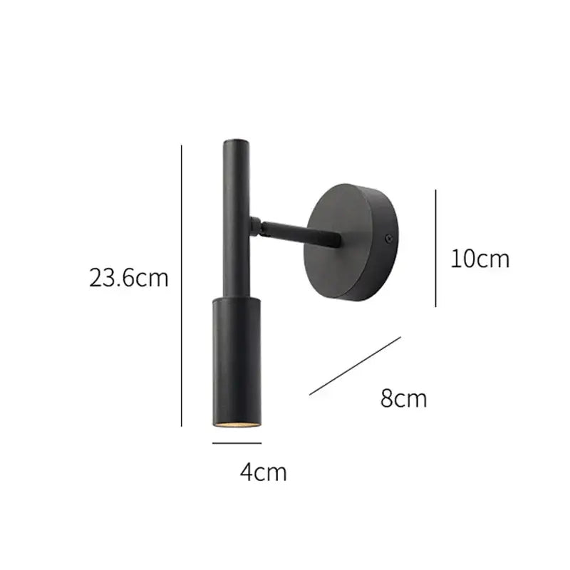 Modern black rotatable led wall lamp bedroom spotlight