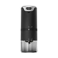 Modern black & silver electric coffee tamper barista grinder kitchen