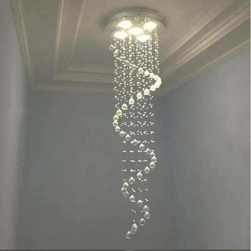 Modern black spiral decorbites crystal pendant chandelier bedroom light