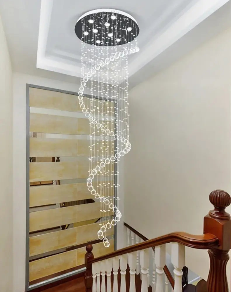 Modern black spiral decorbites crystal pendant chandelier bedroom light