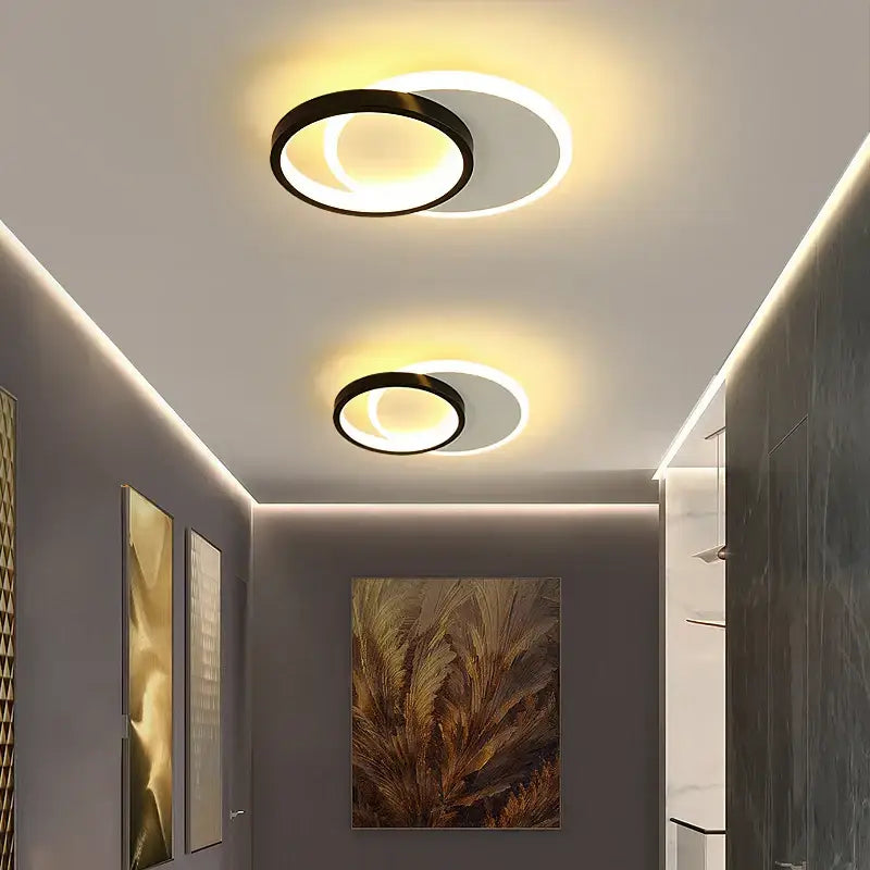 Modern black square led ceiling lamp bedroom lighting
