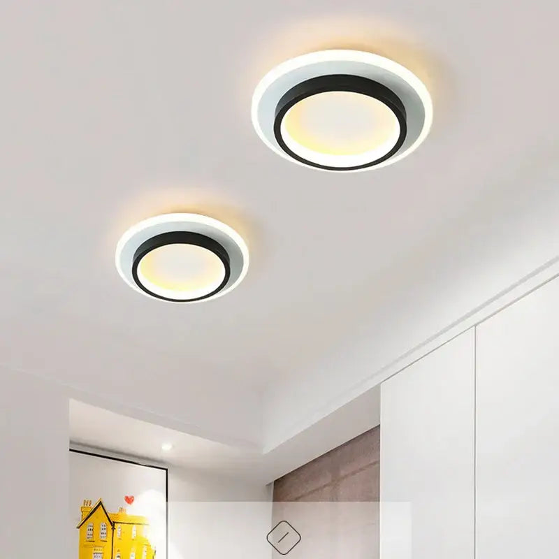 Modern black square led ceiling lamp bedroom lighting