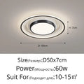 Modern black square led ceiling light for living room dimming