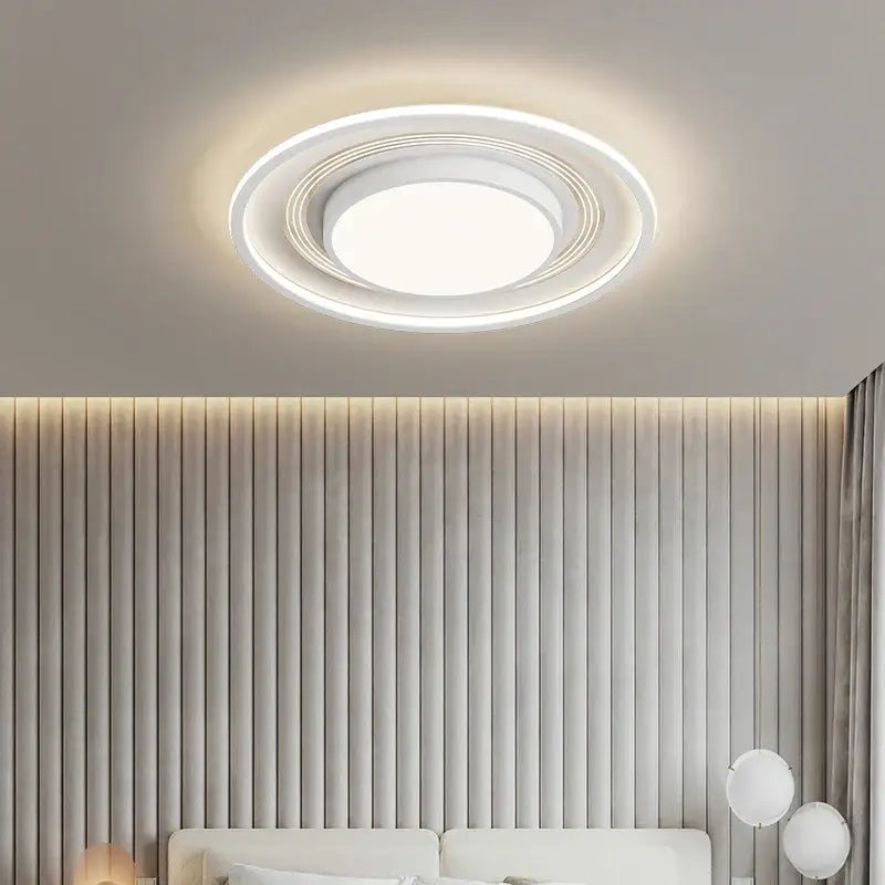 Modern black square led ceiling light for living room dimming