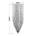 Modern black stone crystal chandelier hallway pendant light